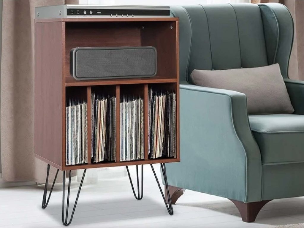 Freestanding-Record-Player-Stand-Record-Storage-Cabinet-with-Metal-Legs