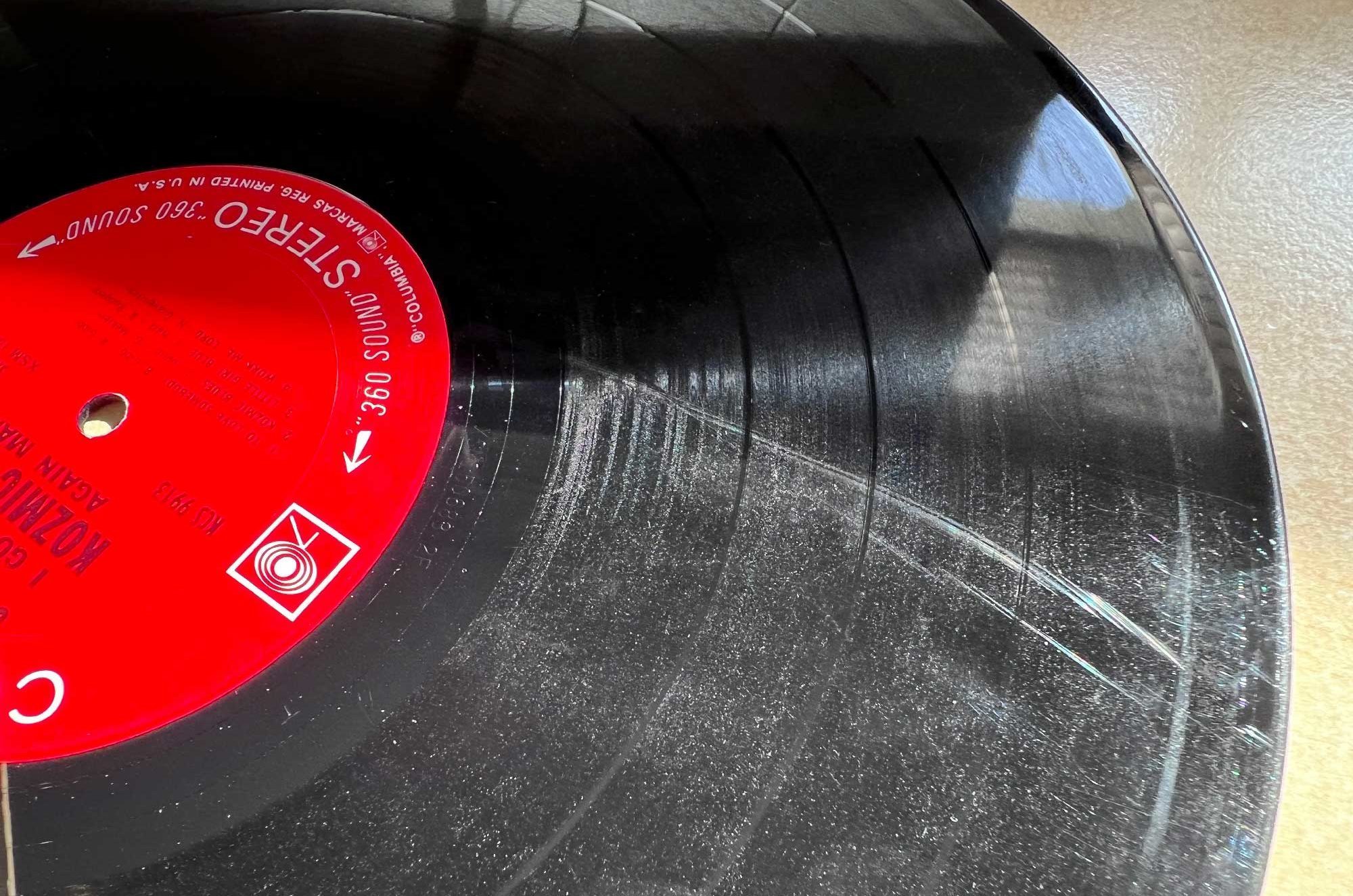 scratched record